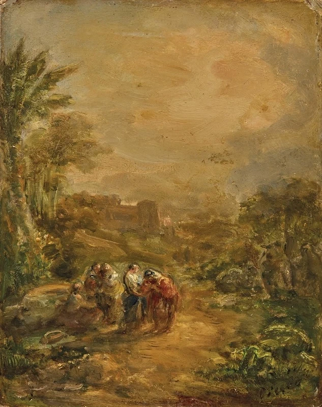 Giovanni Carnovali - Rebecca e il servo di Abramo